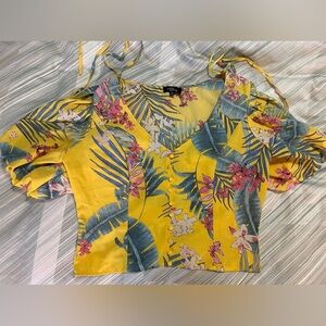 Milk & Honey Floral Yellow Blouse Top